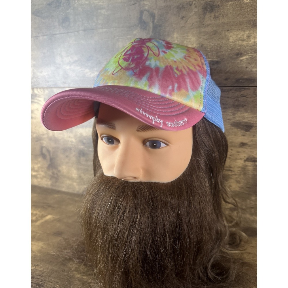 Simply Southern Sea Turtle Logo Cap Adult Adjustable Mesh Back Tie Dye Hat Clean